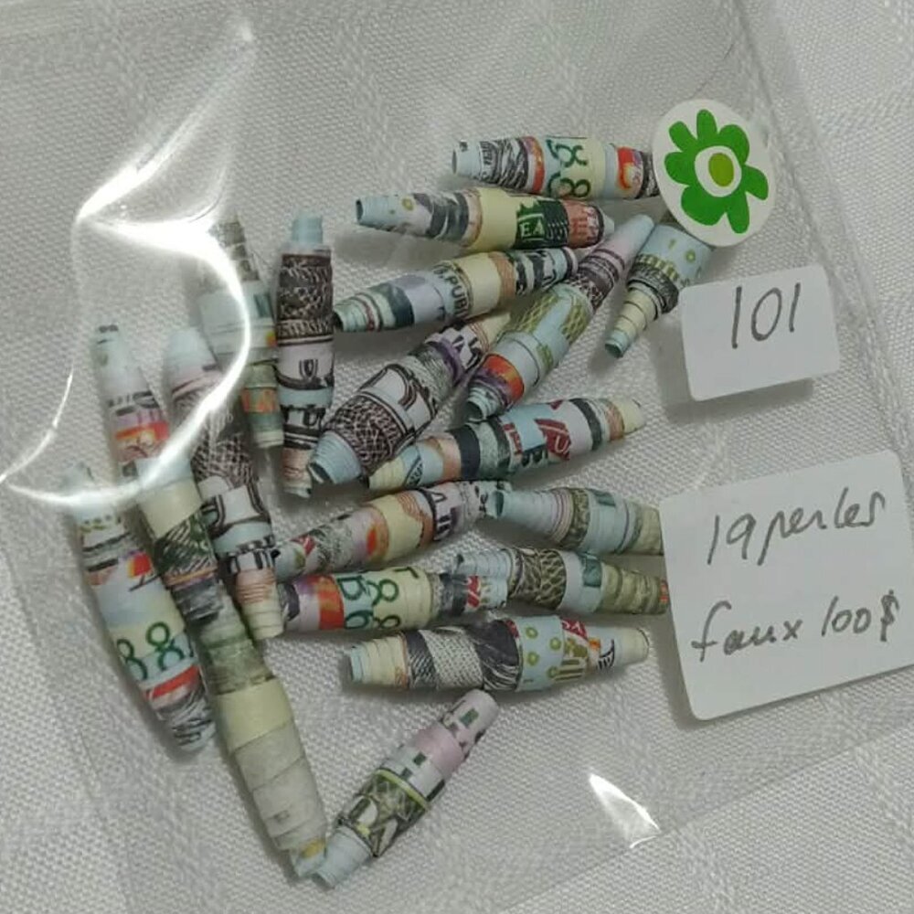 One-of-a-kind handmade/hand rolled paper beads/jewelry making/craft supplies/DIY